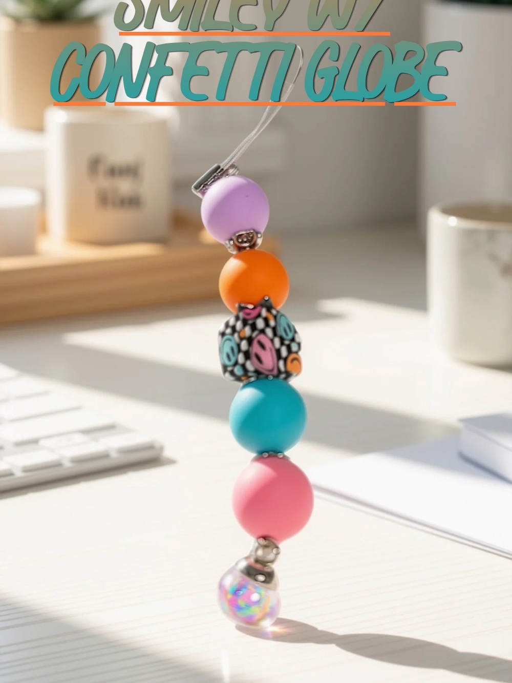 Custom Multicolor Beaded Phone Charm Case Accessory - Assorted Colors - Picture 10 of 12